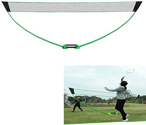 MytaYt Einfaches zusammenklappbares Badminton-Netzgestell, Volleyball-Netz Tennisnetz Mobiles Badminton-Trainingsgitter für Beach Grass Park-Veranstaltungsorte im Freien