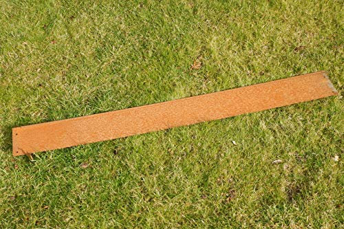 Rasenkanten Cortenstahl Edelrost 118 cm x 12 cm x 1 mm - 17er Set