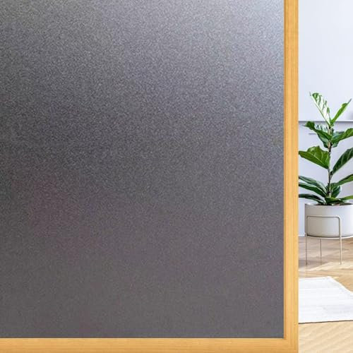 Uv-Schutz Sonnenschutzfolie 20 x 300 cm Anti-Uv Wärmeisolierung Anti-Uv Sichtschutz Selbsthaftend Verdunkelungsfolie Fensterfolie Sonnenschutz für Büro Und Haus, schwarz matt