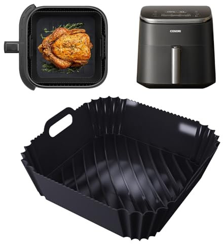 Silicone Air Fryer Liner Accessories for COSORI Air Fryer TurboBlaze 6L Compact, Dishwasher Safe Silicone Airfryer Accessories Silicone Liners for CAF-DC602-KUS