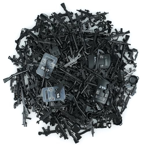 BroTex Militär Waffen & Zubehör für Baustein Soldat Figuren, 278 Stück Spielzeug Waffen Kompatibel mit großen Marken Soldaten