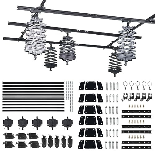 DATOUBOSS 3.0M x 3.0M Sistema di pantografi fotografici Set completo, sistema di binari di supporto per l'illuminazione dello studio da 3.0M, pantografo a caduta 43-200CM (3.0M×3.0M-A)