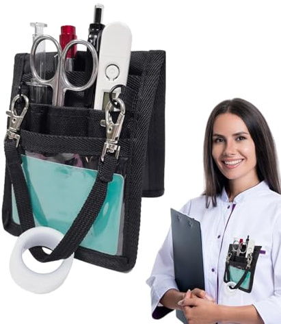 Fanny Pack für Krankenschwestern, Krankenschwester Pocket Organizer - Pocket Nursing Organizer Gürtelbeutel,Multi -Kompartiment -Dienstprogramm Taillenbeutel mit Klebebandhalter Taschen -Werkzeuggürte