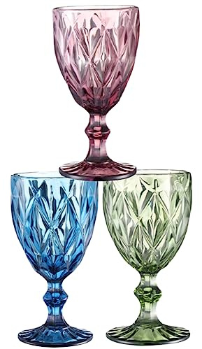 ELAYARD Set de 3 Copas de Cóctel de Cristal Transparente Estilo Retro, Diseño Único, Fácil de Limpiar y Almacenar para Bares en Casa y Hoteles