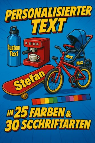 Auto Aufkleber Wunschtext – Vinyl Sticker individuell – Buchstaben & Namen selbst gestalten