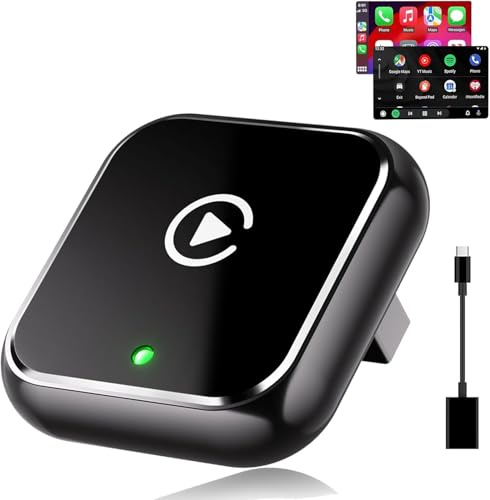 2-in-1 CarPlay Wireless Adapter für Apple CarPlay/Android Auto,Kabelgebunden zu drahtlos,Plug & Play,Bluetooth 5.3 und Wi-Fi 6, verzögerungsfrei, automatische Verbindung