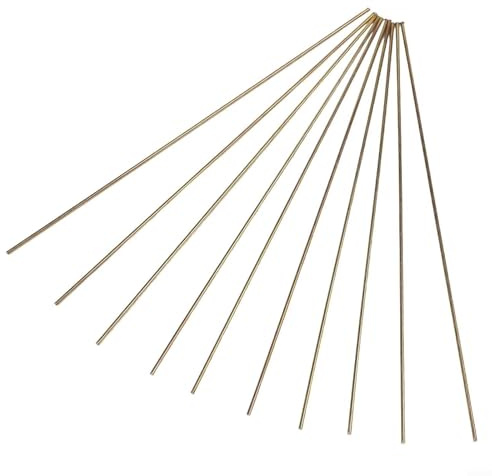 Brass Welding Rods 2 mm × 250 mm (10 in), 20-Piece Set for Brazing, Soldering & Repair Welding of Copper, Steel and Hard Alloys — H21 Alloy, for Tin-Silicon