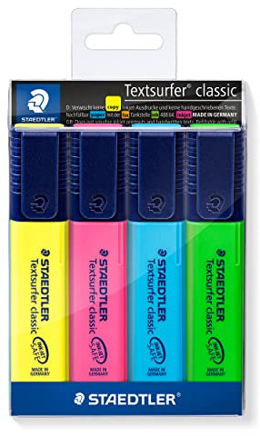 STAEDTLER 364 WP4 Textsurfer classic Textmarker 4 Stück im Weichplastiketui