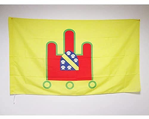 AZ FLAG Drapeau Cantal 150x90 cm Drapeau Français Polyester 100D Fourreau | Usage intérieur et extérieur Drapeau décoratif coutures doubles et bords renforcés avec fourreau pour mât