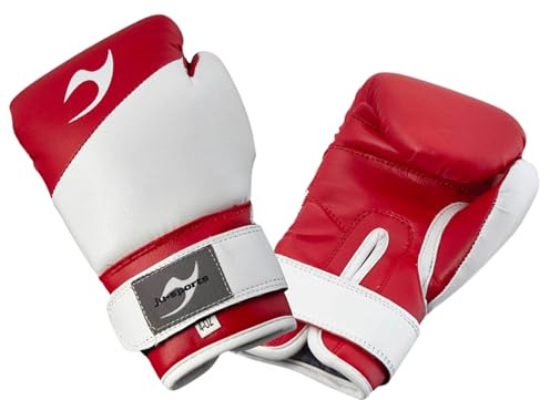 Ju-Sports Boxhandschuhe Kinder - Bonsai rot I Boxhandschuhe mit geformtem Schaumstoffteil Für Sandsack- & Box Training I Mit Belüftung der Hand I Größe 2 oz.