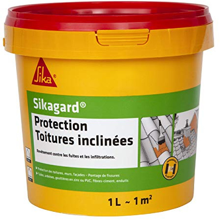 Sikagard Protection Toiture Inclinée, Protection contre fuites et infiltrations d'eau, 1L, Translucide