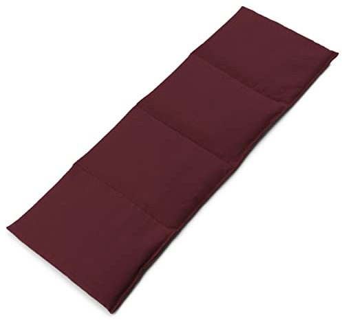 Bio-Dinkelkissen 20x60cm 4-Kammer groß - weinrot - Wärmekissen, Körnerkissen mit Bio-Dinkel