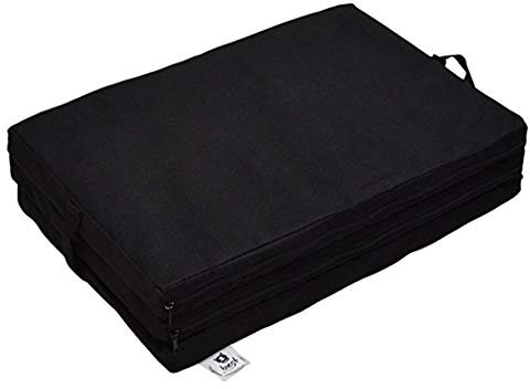 Best For Kids Faltbare Matratze für Kinder | Faltmatratze für Reisebett 120 x 60 cm | Antibakterieller Schaumstoff mit waschbarem Polyesterbezug | Faltbare Einzelmatratze – (Schwarz)