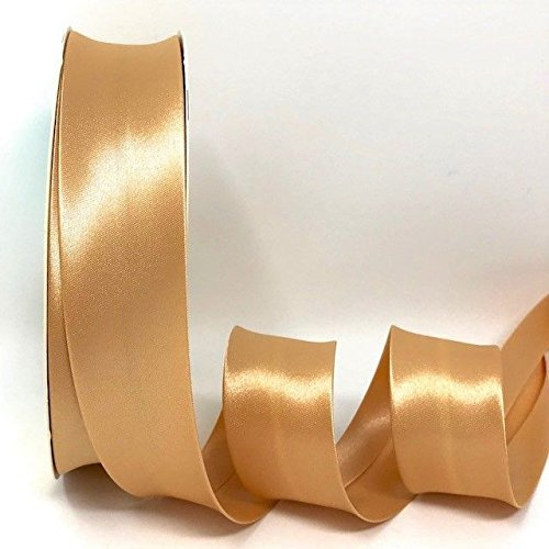 Gold Byetsa Satinband, 30 mm, Schrägband auf einer 25-m-Rolle