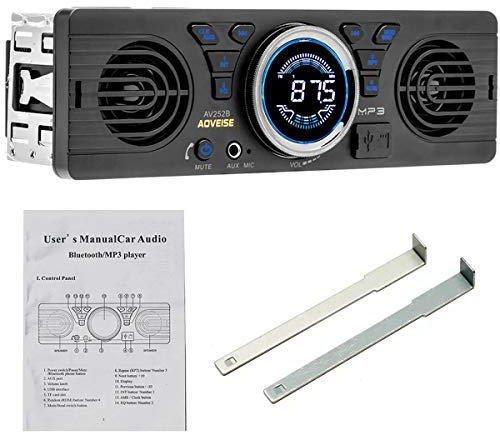 VIGORFLYRUN PARTS LTD Autoradio 1 DIN, Radio Voiture 12V Lecteur mp3 Stéréo de Voiture Radio FM Bluetooth 2.1 + EDR avec Port de Carte USB/TF MP3 / WMA AV252