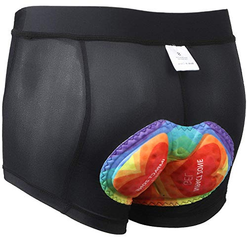 SKYSPER Pantaloncini Ciclismo Donna, Pantaloncini da Ciclista Gel Alta Elasticità Traspirante e Confortevole Mutande Ciclismo per MTB Bici da Corsa Città Donna, NK03, M