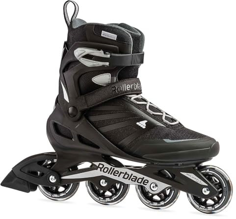 Rollerblade ZETRABLADE, Herren Inline Skates, geeigneter Inline für Anfänger, Schwarz/Silber, Gr. 40.5
