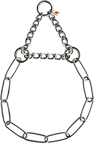 Sprenger Hundehalskette mit Durchzugskette 3mm I Edelstahl rostfreies Hundehalsband für langhaar Hunderassen bis 55 kg (54 cm)