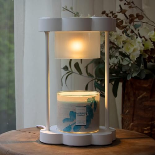 MAKYTWOW Candle Warmer Lamp with Dimmer, 2H/4H/8H Timer, Compatible with Yankee Candle Large Jar, Home Decor & Gift for Her/Birthday