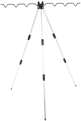 Alomejor Fishing Pole Tripod Holders, Outdoor Sea Fishing Support Stand, Aluminum Alloy, Non-Slip, Portable