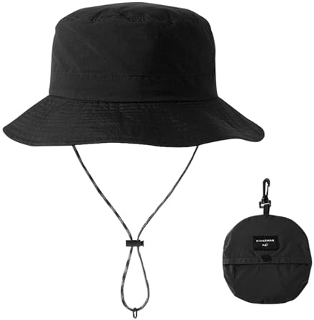 GWAWG 1 sombrero de cubo para mujeres y hombres, sombrero de sol plegable de nailon impermeable para viajes a la playa, sombrero de verano con protección UV