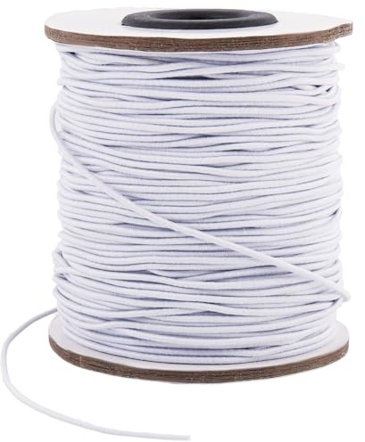 SOFPLATE 100 iarda/91 m 1.2mm Bianco Perline Filo Elastico Braccialetto Elastico Cordoncino Nylon Spandex Intrecciato Cordoncino con Perline per Creazione di Gioielli Accessori Perline Braccialetti De