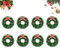 8 Piezas Corona Decorativa Navideña Mini de 4cm para Casa de Muñecas, Guirnalda para Árbol de Navidad, Decoración de Jardín, Colgante Decorativo