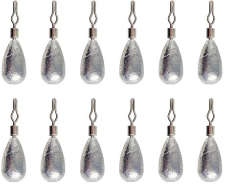 FOLANDO 50 PCS Small Fishing Weights, Fishing Split Weights Kit Sea Fishing Weights for Freshwater Saltwater Fishing Tackle Weights Kit 3.5g