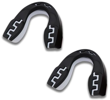Gum Shield Mouth Guard Rugb, 2 Pcs Jaw Clenching Men Mouth Guard Adults for Boxing, Lacrosse, MMA, Martial Arts, Hockey, and All Contact Sports