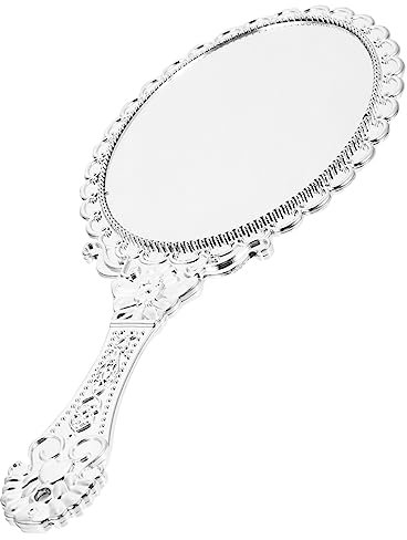 VINTORKY Vintage Handspiegel Mit Geprägtem Design Handheld Makeup Spiegel Für Reisen Und Zuhause Leicht Und Tragbar Für Schnelle Makeup-auffrischungen Hochauflösender Verzerrungsfreier