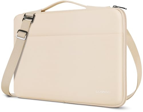 DOMISO Laptoptasche 17 Zoll Laptophülle Laptop Tasche Hülle | Wasserdicht Laptop Schutzhülle Case für 17 17,3 HP/Dell/Lenovo/ASUS/Acer/LG/MSI Gaming Laptop/Razer Blade 17/18,Beige