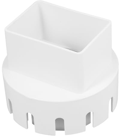 LIFKOME Adaptateur de Tuyau en Plastique Blanc 2x3 Pouces, Raccord de Canalisation de Gouttière, Connecteur Stable et Flexible pour Évacuation des Eaux Pluviales, Kit de Raccordement