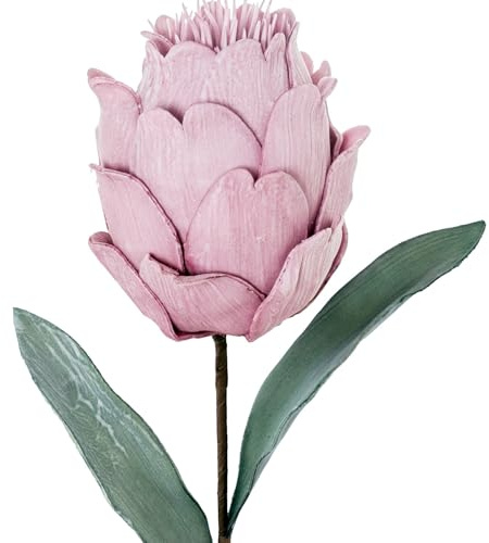 Set de 6 Flores Artificiales de Espuma eva y Papel Violeta 65cm