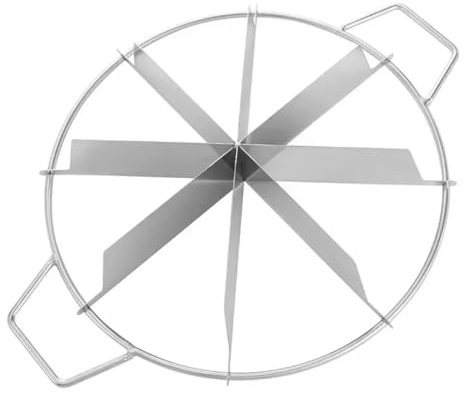 Stainless Steel Pizza Cutter,Circle Pie Cutter with Side Handles, Non Stick Pie Cutting Divider,Dough Pancake Divider for Kitchen(8 piece)