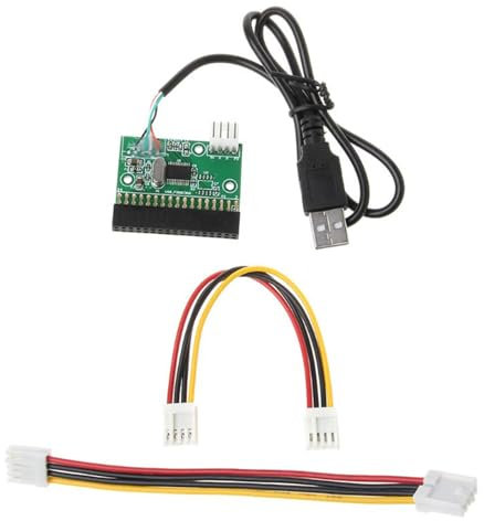 Chenxi Studio Disqueteras a placa adaptadora USB con cable de alimentación de 1,44 MB de 3,5 pulgadas, adaptador de cable USB a unidades de disquete de 34 pines, conector PCB