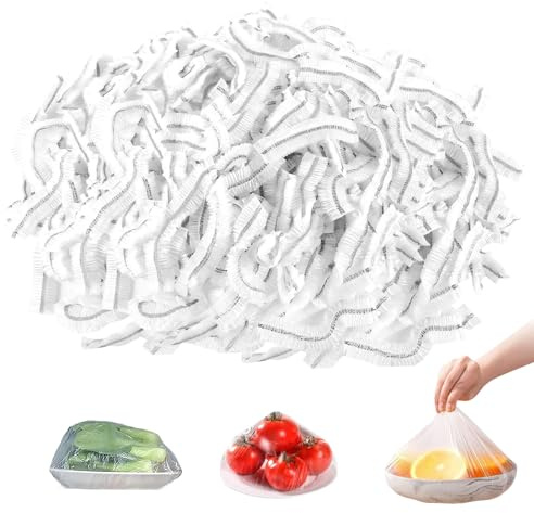 300 pellicole trasparenti con elastico, riutilizzabili, per conservare alimenti