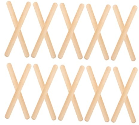 HONITANO 32stücke Teiliges Holz Rhythmus-Sticks Langlebige Percussion Instrumente Mit Abgerundeten Kanten Sicher Und Stabil Für Anfänger Als Musikinstrument Spielzeug Für Junge Mädchen Und