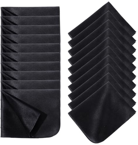 GORGECRAFT 20pcs Chamois Serviette de Lavage de Voiture en Daim Chiffon de Nettoyage de Lunettes en Fibre Noir Absorbant Séchage Rapide Chiffon de Lavage de Voiture pour Casseroles Poterie 148*175mm