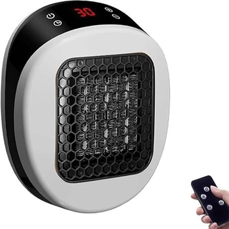 Luna Heater Plug In, Lunaheater Plug In, Mini Heaters With Remote Control, Rapid Ceramic Heating In 3 Seconds, Compact & Lightweight, For Bedroom, Office & Desk, White