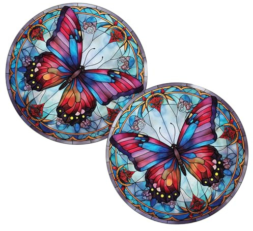 TOYANDONA 2 piezas Unidades Calcomanías Estáticas Anti-colisión para Ventanas Adhesivos Removibles de PVC con Diseño Decorativo de Prismática Aviso para Evitar Golpes de Pájaros Salón y