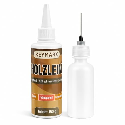 Holzleim 150 g mit Feindosier-Nadel – Präziser Holzkleber für Möbelreparatur, Kanten, Modellbau & Feinarbeiten – Starke Haftung, wasserbasiert, transparent trocknend