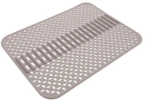 Genérico Tapete Protector para Fregadero de Cocina Cuadrado 43X32 CM Alfombrilla de Silicona Ahuecada para Drenaje y Secado Resistente al Calor Antideslizante Accesorio para Escurrir