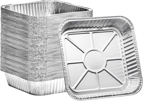 Hot n Fresh Aluminium Foil Food Containers with Lids Disposable Takeaway Trays for Meal Prep Baking Roasting Catering Heavy Duty Aluminium Foil Oven Freezer Safe Food Storage Boxes (25, No.9)