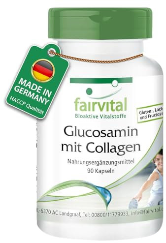 Fairvital | Glucosamine + Collagène - Fortement dosé - 90 Capsules