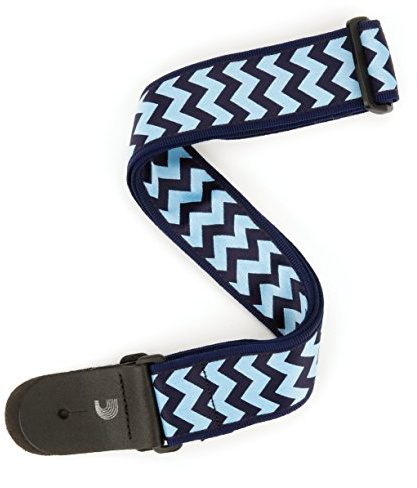 D'Addario T20S1505 Chevron Gitarrengurt, blau/dunkelblau