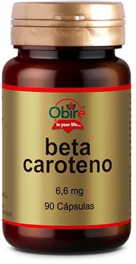 Obire | Beta-Caroteno 6,6 mg | 90 Perlas | Suplemento Alimenticio con Vitamina A | Cuidado de la Piel y la Visión