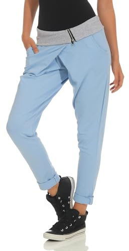 Malito dam joggingbyxor i Wickel Optik | Sporthose in Unifarben | Bagy för dans | träningsbyxor – träningsbyxor 3318