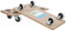 TRUTZHOLM 2er Set Transportroller Soft Wheel geeignet für empfindliche Böden (Laminat, Parkett, helle Fliesen) mit Stabiler MDF Platte 200 kg