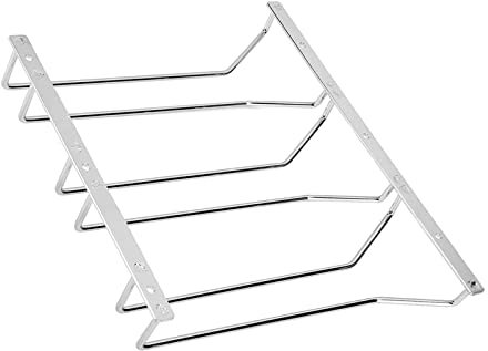 V3VOGUE 1/2/3 Reihe Hängender Stielgläserregal, An Der Wand Weinglashalter Mit Schrauben, 40cm 50cm 60cm Weinglashalterung Unter Schrank, Für Hausbar, Küche, Bar, Pub, Restaurant