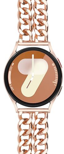 Ocaer Kompatibel mit Samsung Galaxy Watch 7/6/5/4/FE Armband 40mm 44mm/6 Classic 43mm 47mm/ 5 pro 45mm, Metall 20mm Armband für Samsung Galaxy Watch 4 Classic 42mm 46mm/Active 2, Damen Frauen